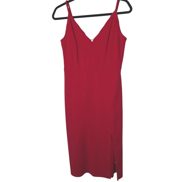 Socialite Dresses & Skirts - Red Fitted Valentines Day Dress with scalloped neckline size Large Socialite